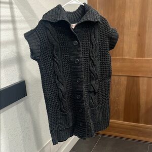 Mossimo Supply Co. Black Cable Knit Sweater Dress